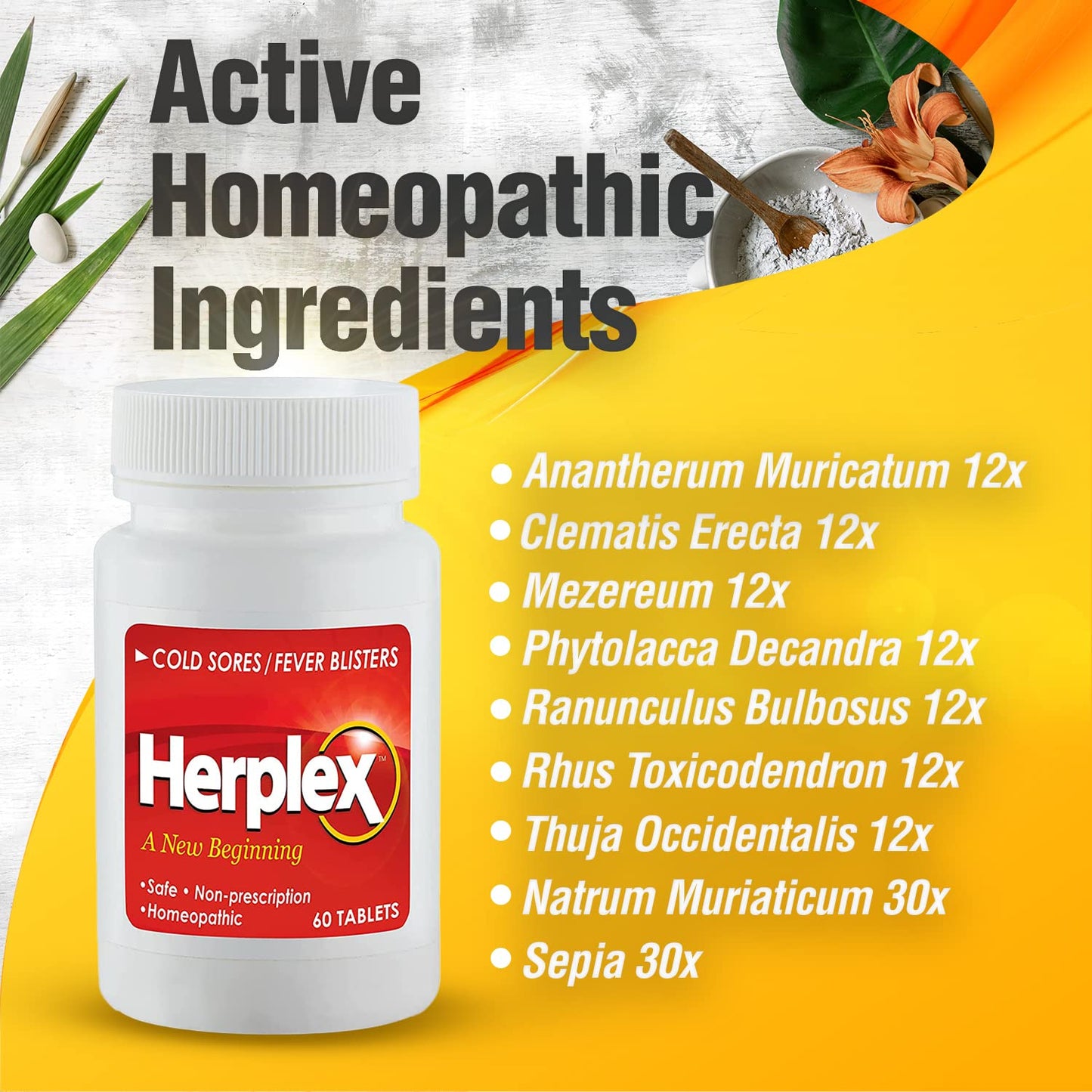 Herplex Tablets - (1) Bottle - 60 Count