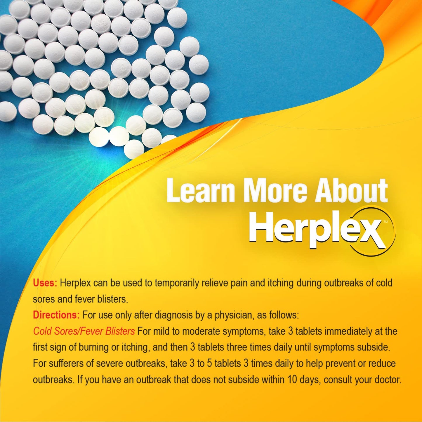 Herplex Tablets - (1) Bottle - 60 Count