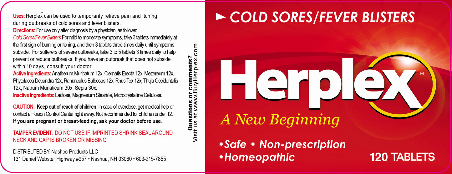 Herplex Tablets - (1) Bottle - 120 Count