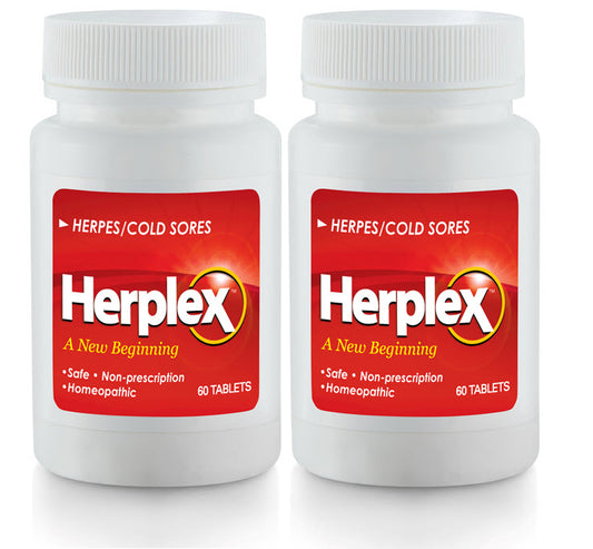 Herplex Tablets - (1) Bottle - 60 Count - Two Pack